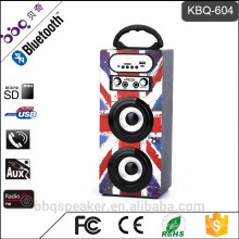 BBQ KBQ-604 Karaoke system 1200mAh Mejor altavoz Bluetooth Caja de madera audio inalámbrica al aire libre con FM Radio USB